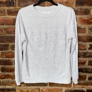 Coca Cola Gray Embroidered Crew Neck Sweatshirt Women's Size XS